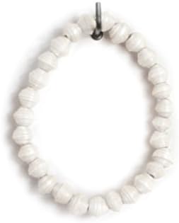 Recycled "Mini" Paper Bead Friendship Bracelet Made with Love in Uganda (White)