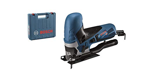 Bosch Professional Stichsäge GST 90 E (650 Watt, 1x Sägeblatt, Absaug-Set, Spanreißschutz, Schnitttiefe in Holz: 90 mm…