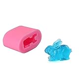 3D Easter Bunny Soap Mold - MoldFun Cute Rabbit Silicone Mold for Fondant, Cake Decorating, Handmade Bath Bomb, Lotion Bar, Candle, Wax Crayon, Plaster, Polymer Paper Fimo Clay