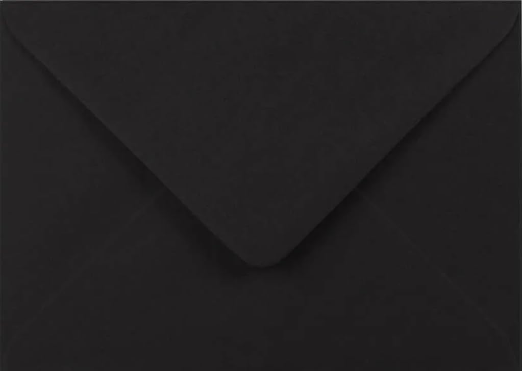 Black Envelopes (100gsm) Perfect for Christmas Cards, Greeting Cards, Wedding Invitations, Gift vouchers, Crafts (14, 5" x 7" (133mm x 183mm))