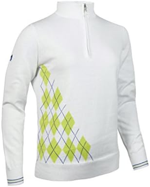 Glenmuir Ladies LKC2478ZN Zip Neck Offset Diamond Golf Sweater