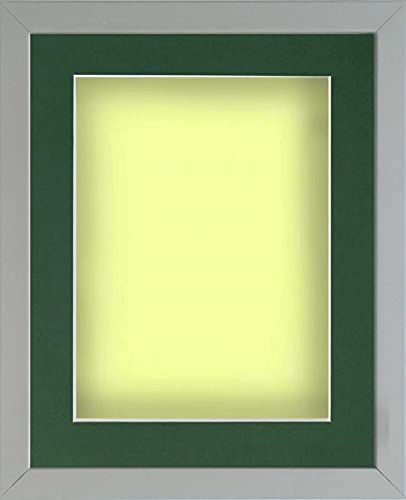 Frame Company Radcliffe Grey 9x7 with Lemon Bon Bon BB and Dark Blue Mount for 7x5