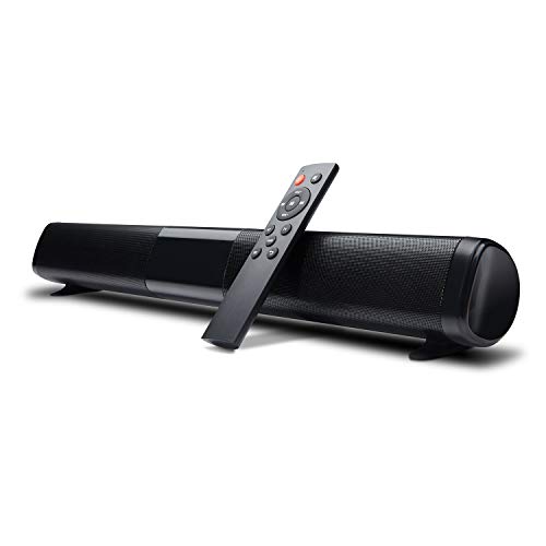Sound Bars for Tv with Remote Control 2.1 Wired & Wireless Built-in Subwoofers,Stereo TV Speakers,3D Home Theater Surround Sound,5 Equalizer Modes Soundbar for TV/PC/Phones/Tablets (Black)
