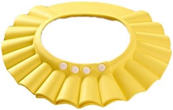Allbrit Adjustable Baby Bath Care Caps Shower Cap Protect Shampoo Waterproof Wash Hair Hat Yellow