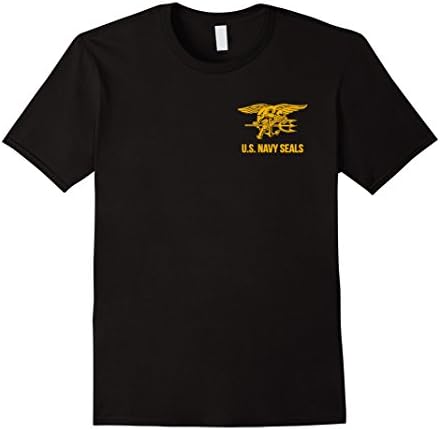 Men's US Navy Seals Front and Back Graphics T-shirt 2XL Black