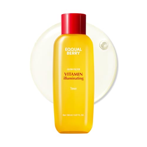 EQQUALBERRY Vitamin Illuminating Toner – Vitamin-C & Niacinamid 3% + Tranexamsäure, sanftes tägliches Peeling & Hydratation, für Gesicht und Körper, 1