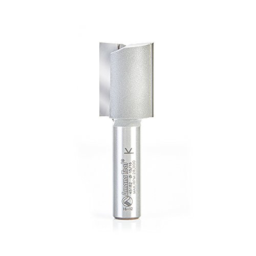 Amana Tool Carbide Tipped Straight Plunge Router Bit - 3/4" Diameter, 2" Cutting Height, 1/2" Shank, 2 Flutes (#45441)