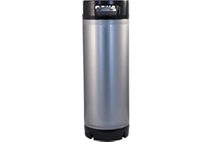 Kegland Corny Keg 5 Gallon – SUS304 Stainless Steel Ball Lock Keg with Rubber Handles & Heavy-Duty Base for Home Brewing