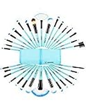 Make up Brushes, VANDER LIFE 32pcs Premium Cosmetic Makeup Brush Set for Foundation Blending Blush Concealer Eye Shadow, Cruelty-Free Synthetic Fiber Bristles, Travel Makeup bag Included, Blue