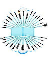 Make up Brushes, VANDER LIFE 32pcs Premium Cosmetic Makeup Brush Set for Foundation Blending Blush Concealer Eye Shadow, Cruelty-Free Synthetic Fiber Bristles, Travel Makeup bag Included, Blue