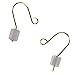 Earwire 14k Solid Yellow Gold Fishhook Earring Parts w/ Stoppers .016