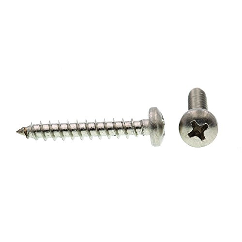 Prime-Line 9020441 Sheet Metal Screw, Pan Head Phillips, #10 X 1-1/4 in, Grade 18-8 Stainless Steel, Pack of 25