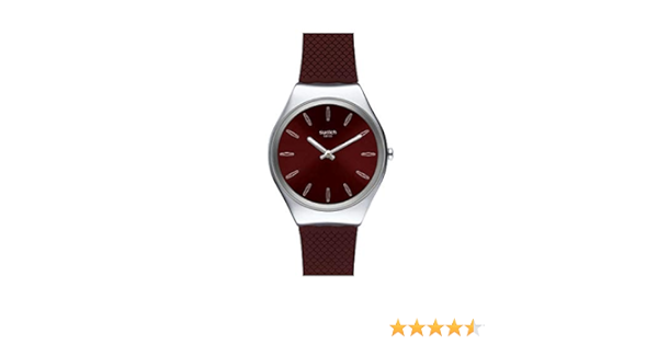 Amazon.com: Swatch Women's Stainless Steel Swiss Quartz Watch with Silicone  Strap, Red, 12 (Model: SYXS120) : Clothing, Shoes \u0026 Jewelry