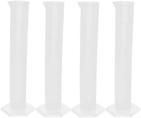 Han Lab case of 4 10mL Graduated Cylinders - Premium Polypropylene, Hexagonal Base - Class B, 1mL Graduation - Autoclavable