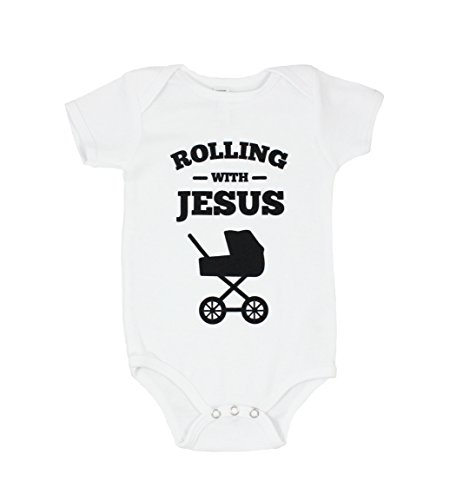 "Rolling with Jesus" Christian Baby Boy, Girl, Unisex Romper/Bodysuit, Baby Gift (newborn)