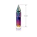 Xprite Neon Chrome Aluminum Mounted 90mm Spike Extended Nut Refit Wheel Lug Nuts/Tire Screw M12x1.5