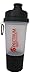 Top Protein Shaker Cup with Clip 25 Oz. Extra Large 3 in 1 By Spectrum (1, Black and Clear)
