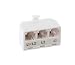 THE CIMPLE CO - Telephone Splitter 2 Line Adapter - 3-Way Splitter (Line 1, Line 2, and Twin Line) - Dual Line Separator - 4 Conductor Connector (2 Phone Lines) - White, 1 Pack