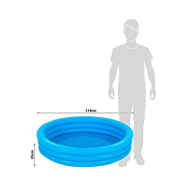 Intex 59416NP Crystal Blue Three Ring Inflatable Paddling Pool 1.14m x 25cm