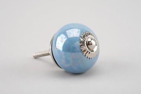 Blue Pearlescent Ceramic Door Knobs Furniture Drawer Pulls Amazon