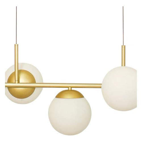 Lustre Pendente Jabuticaba 7 globos E27 Alumínio Dourado