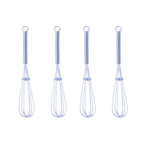 4 Pcs Stainless Steel Mini Wire Kitchen Whisks 5 Inches - Thumbnail 3