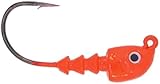 Bass Assassin Jig Heads Lure, 1/16-Ounce, Red Pumpkin, 18 Count