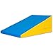 Best Choice Products Incline Gymnastics Mat Training Foam Triangle Gym Tumbling Wedge Blue Yellow