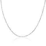 Sterling Silver 0.90mm Thin Delicate Cable Chain Necklace, 16, 18, 20, 24, or 30 Inches