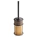 InterDesign Twillo Toilet Bowl Brush and Holder – Bathroom Cleaning Storage, Bronze