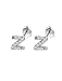 Paialco 925 Sterling Silver Initial A~Z Cubic Zirconia Studs Earrings,Tiny Letters