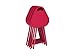 dar Living Folding Stool with Handle, Red (4-Pack)