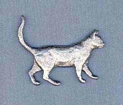Cat Pewter Lapel Pin Brooch - USA Made - Hand Crafted
