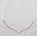 New Shiny Silver Notched Choker Collar Necklace Wire Average Size (CV12)