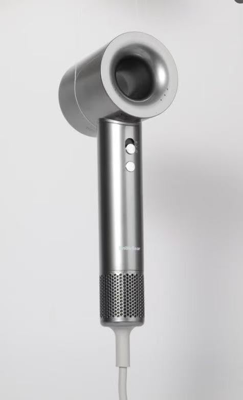【2025年新アップグレード】3億高濃度プラズマ高速ヘアドライヤー、サロンレベルの高風量ヘアドライヤー、11万スピード、低騒音55dB、髪の鱗を傷つけない一定温度ヘアケア、磁気吸引ノズル付き（シャワー/家庭用/旅行に推奨） (クールシルバー)