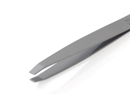 Stainless Steel Toplnox Oblique Tweezers. Made by Niegeloh in Solingen, Germany