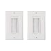 Buyer's Point Brush Wall Plate [UL Listed], Decora Style, Cable Pass Through Insert for Wires, Single Gang Cable Access Strap, Wall Socket for HDTV, HDMI, Home Theater Systems (2 Pack, White)