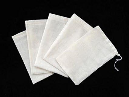 Cotton Muslin Drawstring Reusable Bags Bath Soap Herbs Tea Packing 100pcs 4x6 by Freizen