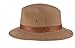 Dorfman Pacific Men's One-Piece Canvas Faux Leather-Trim Safari Hat,Bark,Medium