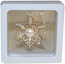 SuperHikers Real Wild Pearl Rhinestone Brooches Fashion Safety Pin Clip for Women&amp;Girls, Wedding/Banquet (Snowwhite)