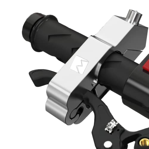 PLORIS by Monster Fairings Motorcycle Handlebar Grips Heavy Duty Adjustable Anti Theft Motorcycle Lock for Protection (Silver)