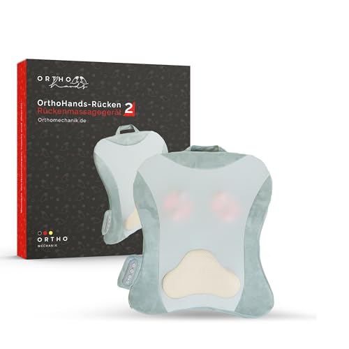 OrthoMechanik Back 2.0 - Wireless Back Massager with Heat | 4D Massage Movement, Ultra Flat & Comfortable for Office & Home