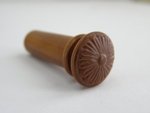 Musaica Fine Fittings  Ornately Carved Viola Endbutton in Boxwood