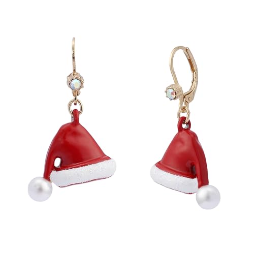 Betsey Johnson Jewelry Women's Santa Baby Santa Hat Drop Earrings at Amazon