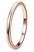 THREE KEYS JEWELRY Womens Tungsten Carbide Unisex Wedding Bands Rings in Rose Gold for Women 2mm Comfort Fit Vintage Size 7