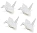 Happy Sales HSCRCRN4, Set of 4 White Porcelain Crane Rests Chopstick Rest Set