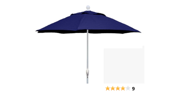 Amazon Com Fiberbuilt Umbrellas Patio Umbrella 7 5 Foot Navy Canopy And White Pole Garden Outdoor