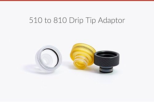 2 Pack Set, 510 to 810 Drip Tip Adapter Converter for 510 Tanks (Yellow)