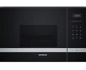 Siemens - Microondas be525lms0 acabado cristal negro con acero ...
