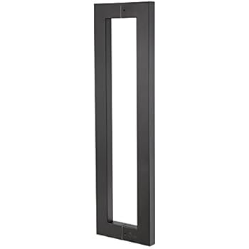 TOGU TG-6013 900mm/36 inches Square/Rectangle Shape Stainless Steel Push Pull Door Handle for Solid Wood, Timber, Glass and Steel Doors, Matt Black Finish